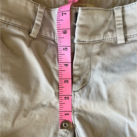 SALE | LOFT Light Grey Embroidered Pants - Size 00P - Picture 5 of 7